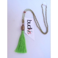 Long Crystal Tassel Necklace Buddha