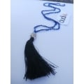 Long Crystal Tassel Necklace Buddha Statue