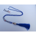 Long Crystal Tassel Necklace Buddha Statue