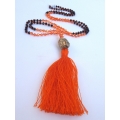 Long Crystal Tassel Necklace Buddha