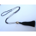 Long Crystal Tassel Necklace Buddha Statue