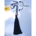 Long Crystal Tassel Necklace Buddha