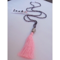 Long Crystal Tassel Necklace Buddha Statue