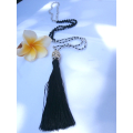 Long Crystal Tassel Necklace Buddha Statue