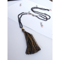 Long Crystal Tassel Necklace