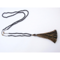 Long Crystal Tassel Necklace