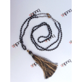 Long Crystal Tassel Necklace