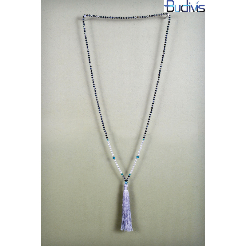 Long Crystal Tassel Necklace