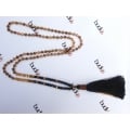 Long Antique Crystal Tassel Necklace