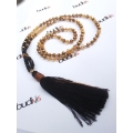 Long Antique Crystal Tassel Necklace