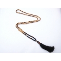 Long Antique Crystal Tassel Necklace