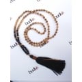 Long Antique Crystal Tassel Necklace