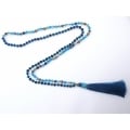 Long Antique Crystal Tassel Necklace