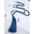 Long Antique Crystal Tassel Necklace