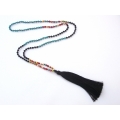 Long Crystal Tassel Necklace