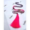 Long Crystal Tassel Necklace