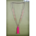 Long Crystal Tassel Necklace