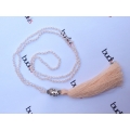 Long Crystal Tassel Necklace Buddha Statue