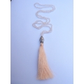 Long Crystal Tassel Necklace Buddha Statue