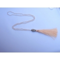 Long Crystal Tassel Necklace Buddha Statue