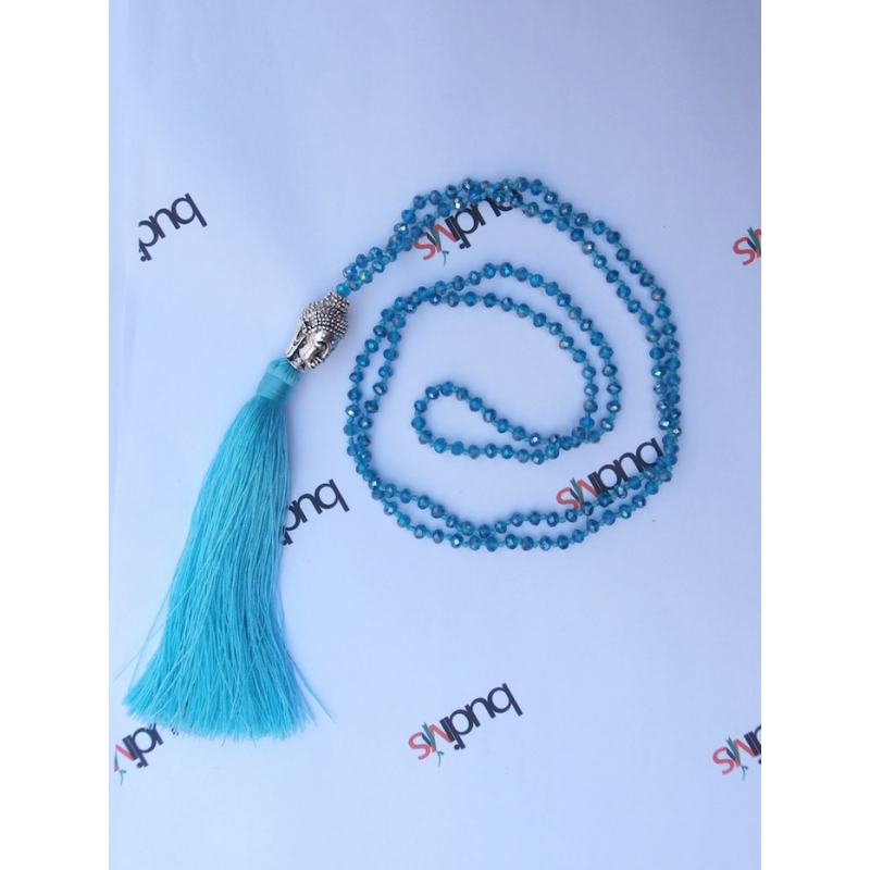 Long Crystal Tassel Necklaces Buddha