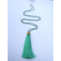 Long Crystal Tassel Necklace