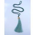 Long Crystal Tassel Necklace