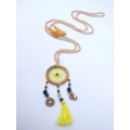 Long Crystal Tassel Necklace Dreamcatcher