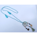 Long Crystal Tassel Necklace Dreamcatcher