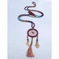 Long Crystal Tassel Necklace Dreamcatcher