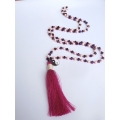 Long Crystal Tassel Necklace