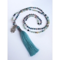 Long Crystal Tassel Necklace