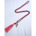 Long Crystal Tassel Necklace