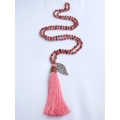 Long Crystal Tassel Necklace