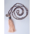 Long Crystal Tassel Necklace