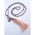 Long Crystal Tassel Necklace