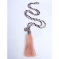 Long Crystal Tassel Necklace