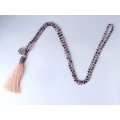 Long Crystal Tassel Necklace