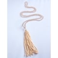 Long Crystal Tassel Necklace