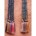 Long Antique Crystal Tassel Necklace