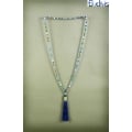 Long Antique Crystal Tassel Necklace