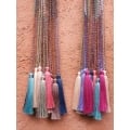 Long Crystal Tassel Necklace