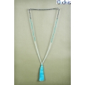 Long Crystal Tassel Necklace