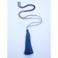 Long Crystal Tassel Necklace