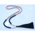 Long Wood Tassel Necklace