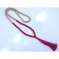 Long Wood Tassel Necklace