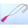 Long Wood Tassel Necklace