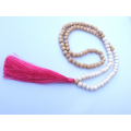 Long Wood Tassel Necklace