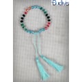 Bracelet Bead Crystal Tassel Hand Knotted, Bali Bracelet Crystal