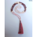 Long Tassel Necklace Large Crystal Pearls